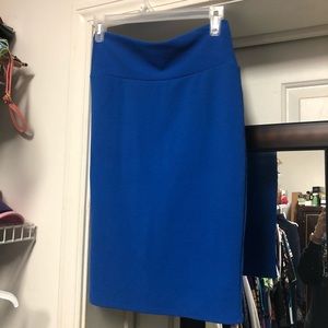 LuLaRoe Cassie Royal Blue Pencil Skirt